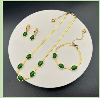 Set joyería esmeralda