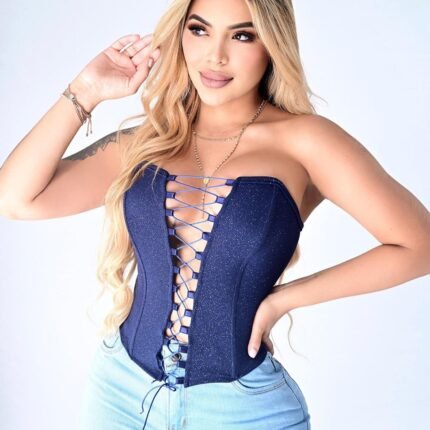 Corset dorado satinado