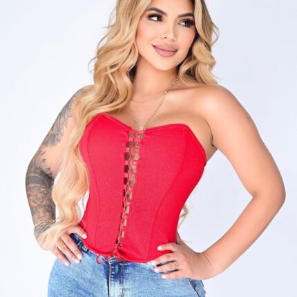 Corset dorado satinado